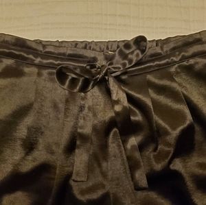 Satin shine cropped cargo pants